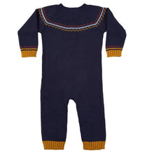 Load image into Gallery viewer, Fairisle Hand Knit Jumpsuit - Navy
