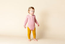 Load image into Gallery viewer, Goldie Hand Knit Rib Onesie Rose Pink