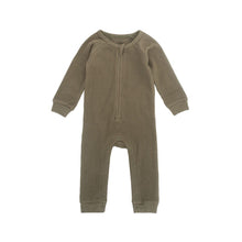 Load image into Gallery viewer, Perrywinkle Waffle Grow Suit - Moss