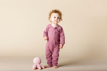 Load image into Gallery viewer, Perrywinkle Waffle Grow Suit - Rose Pink