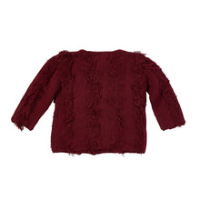 Load image into Gallery viewer, Harley Fringe Knit Cardigan - Burgundy