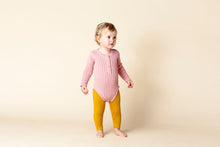 Load image into Gallery viewer, Goldie Hand Knit Rib Onesie Rose Pink
